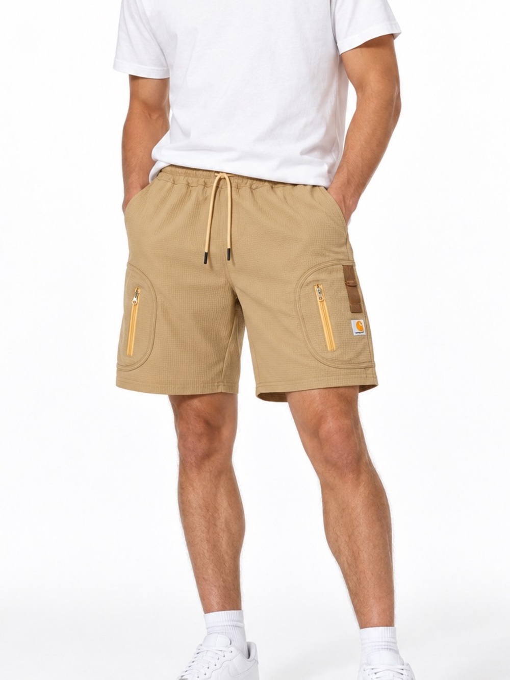 Brand new, Carhartt Men’s Waffle Knit Zipper Pocket Drawstring Shorts, XL